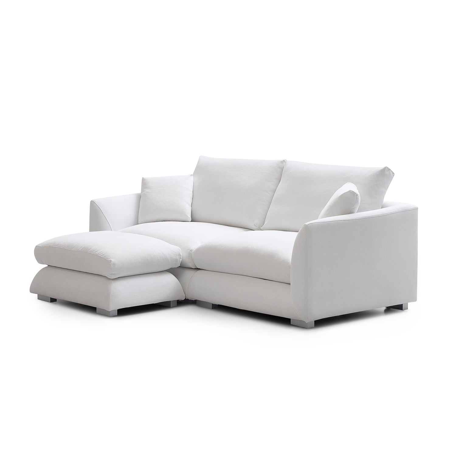 Feathers Sofa with Ottoman 84-103 Inches
