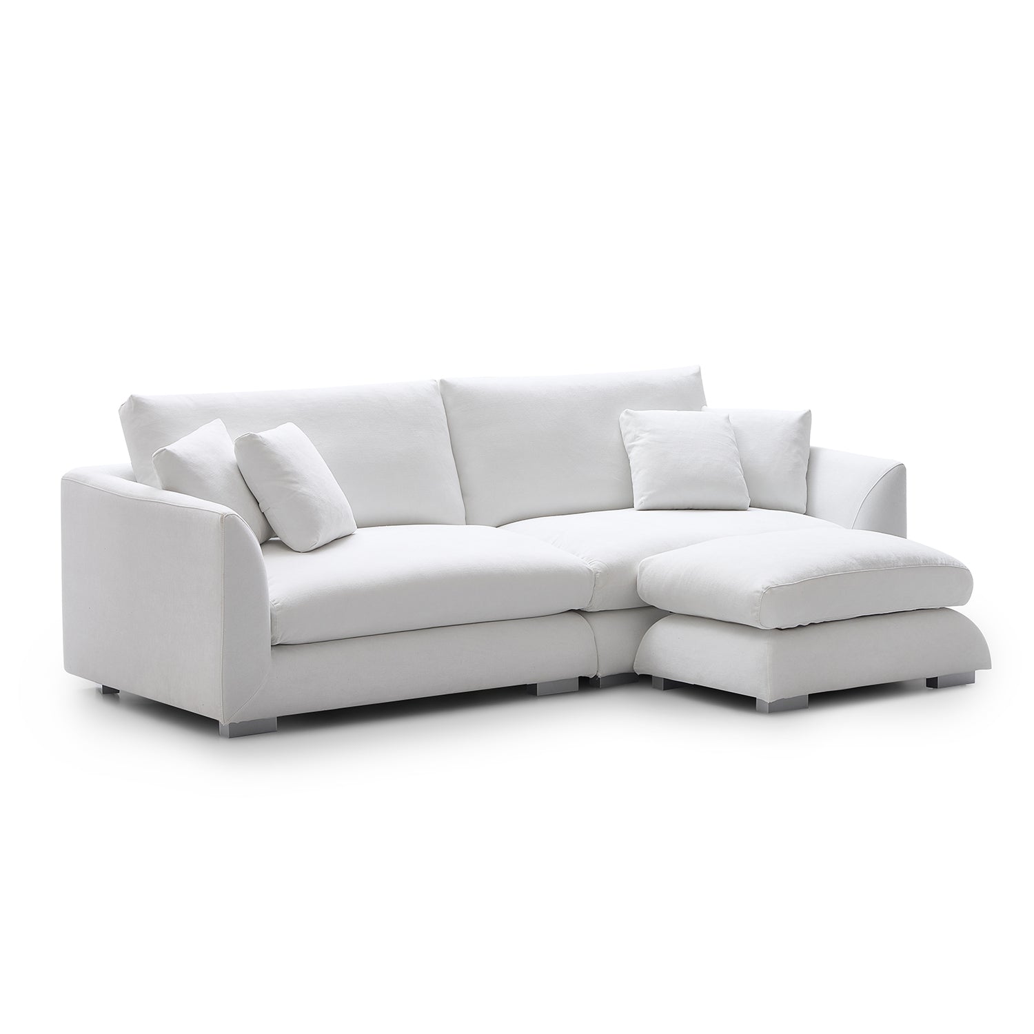 Feathers Sofa with Ottoman 84-103 Inches