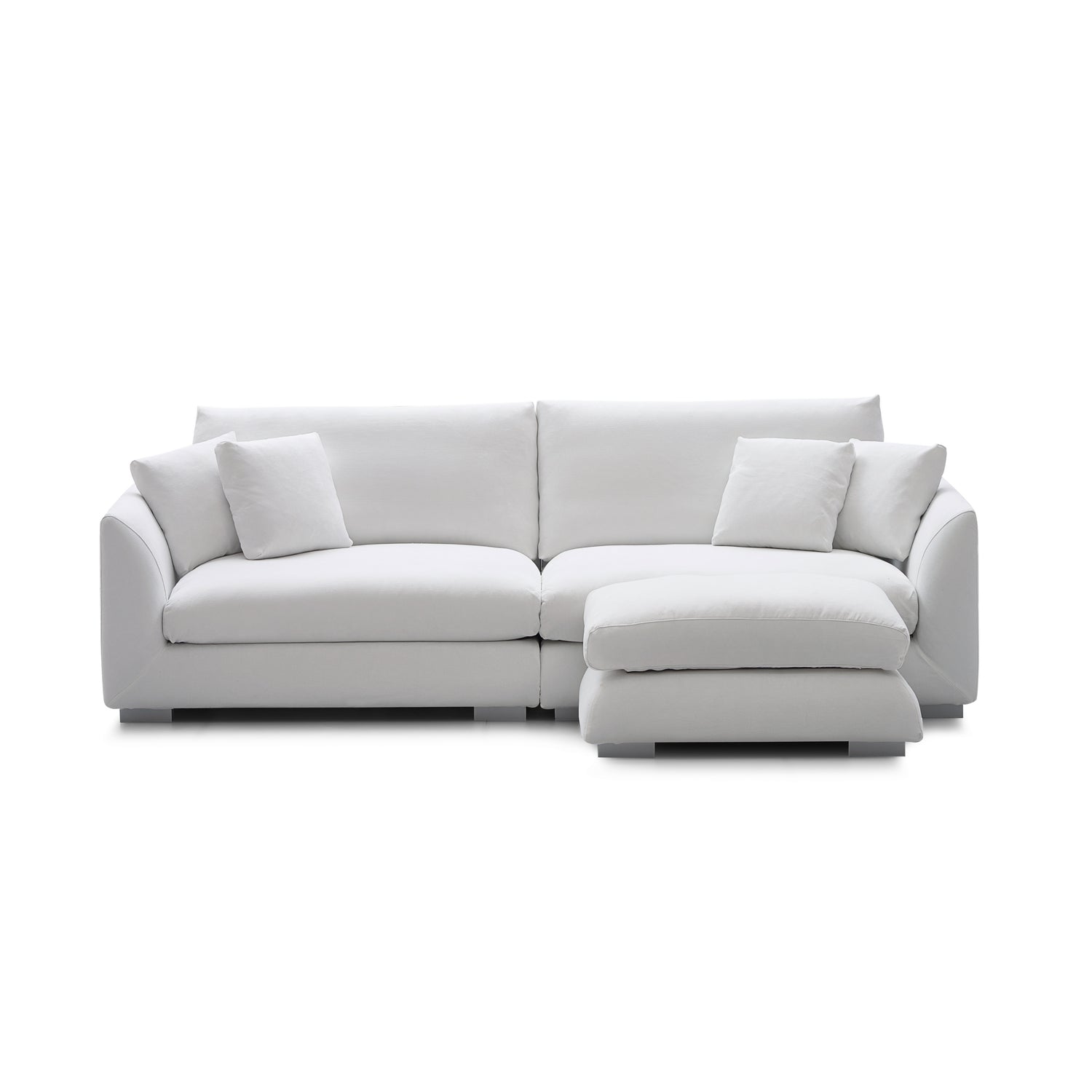 Feathers Sofa with Ottoman 84-103 Inches