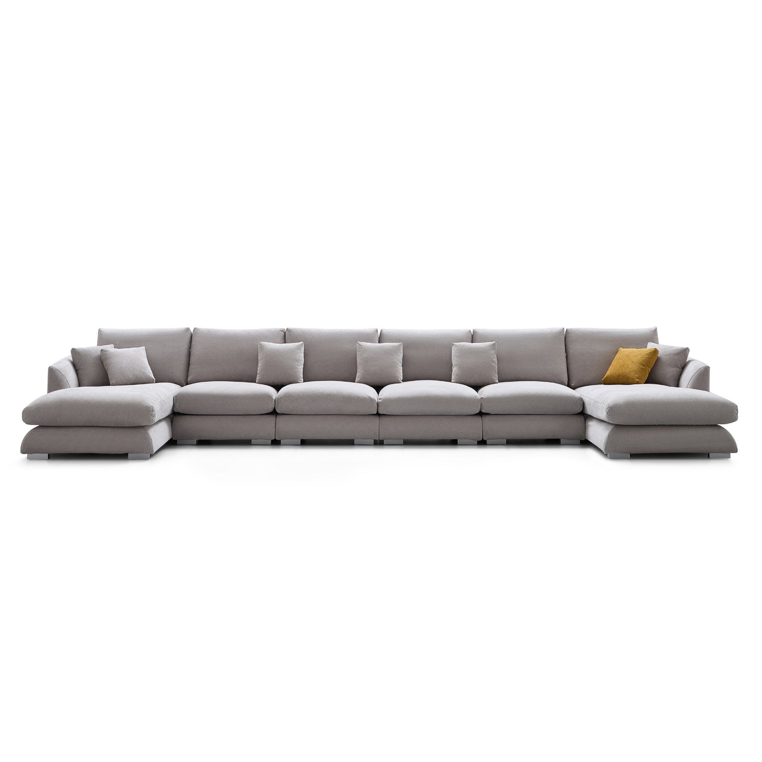 Feathers U-Shaped Sectional Couch 140-200 Inches