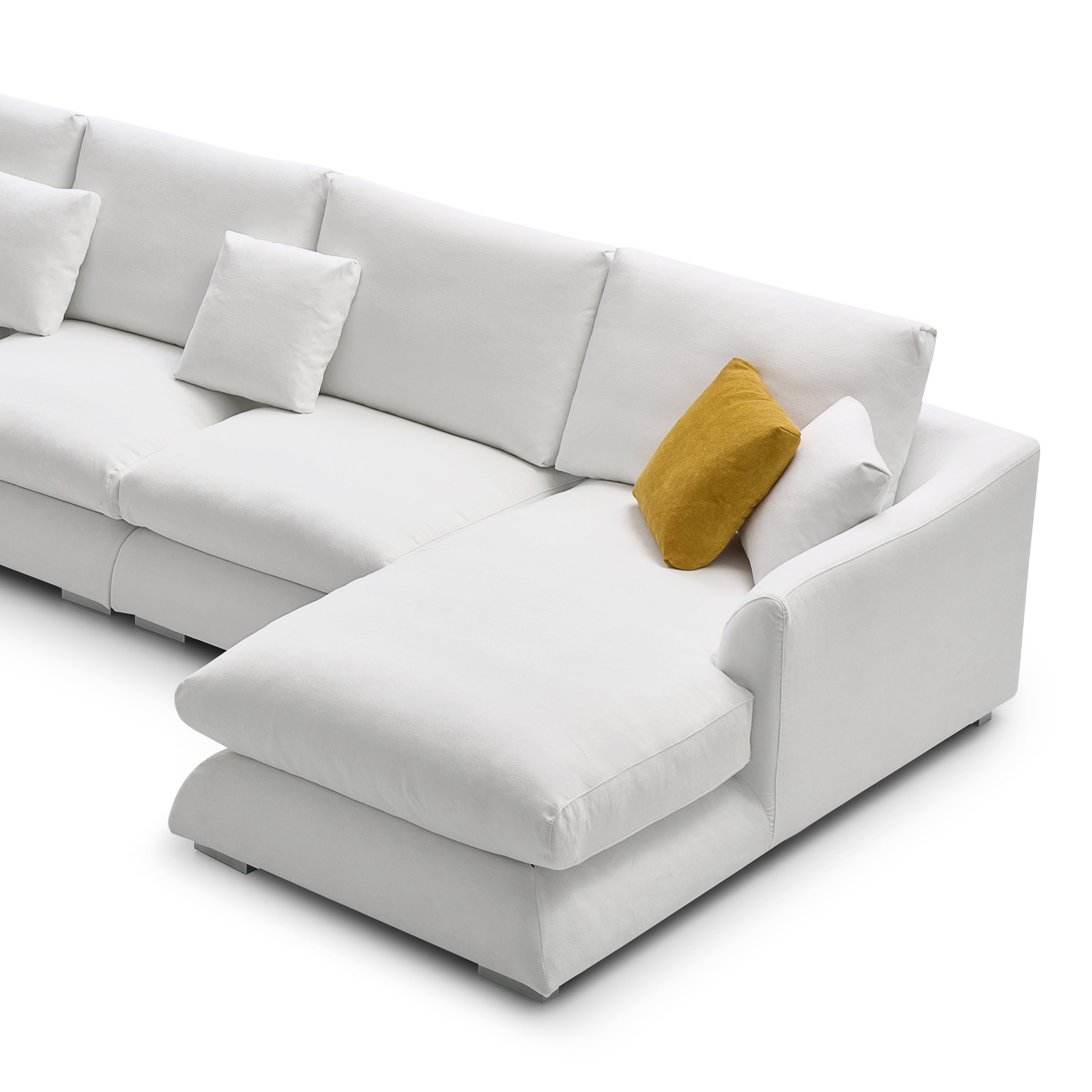 Feathers U-Shaped Sectional Couch 140-200 Inches