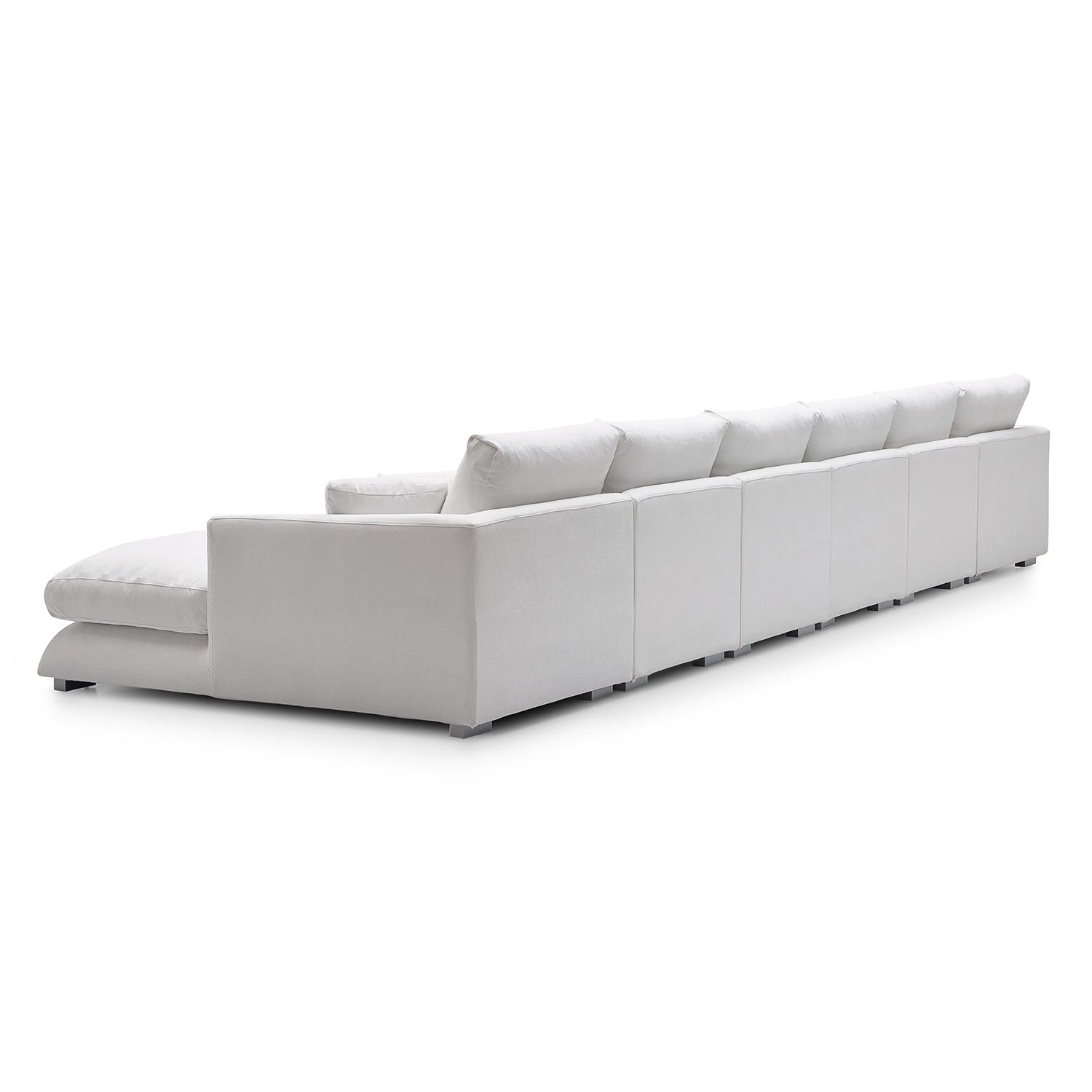 Feathers U-Shaped Sectional Couch 140-200 Inches