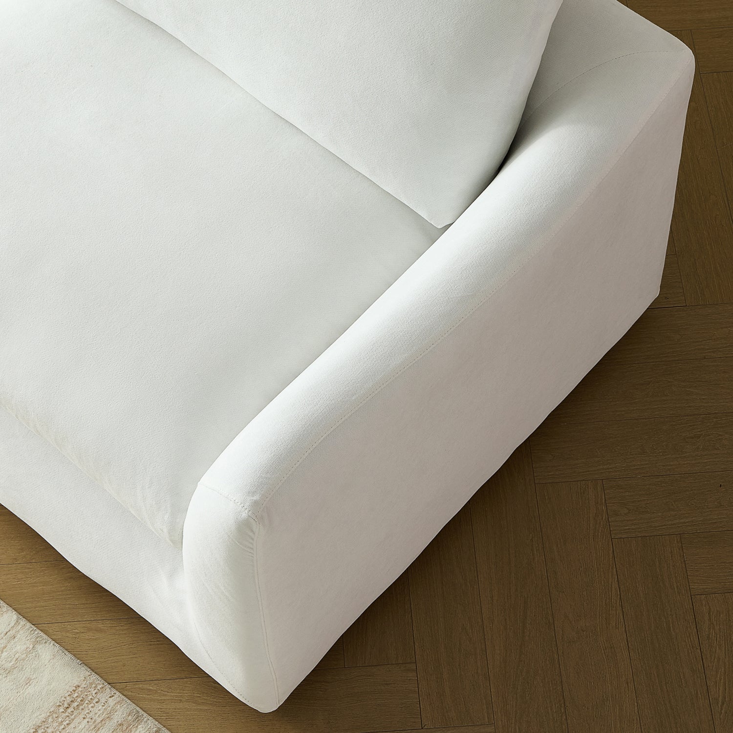 Feathers Sectional Couch Chaise Lounge 88-170 Inches
