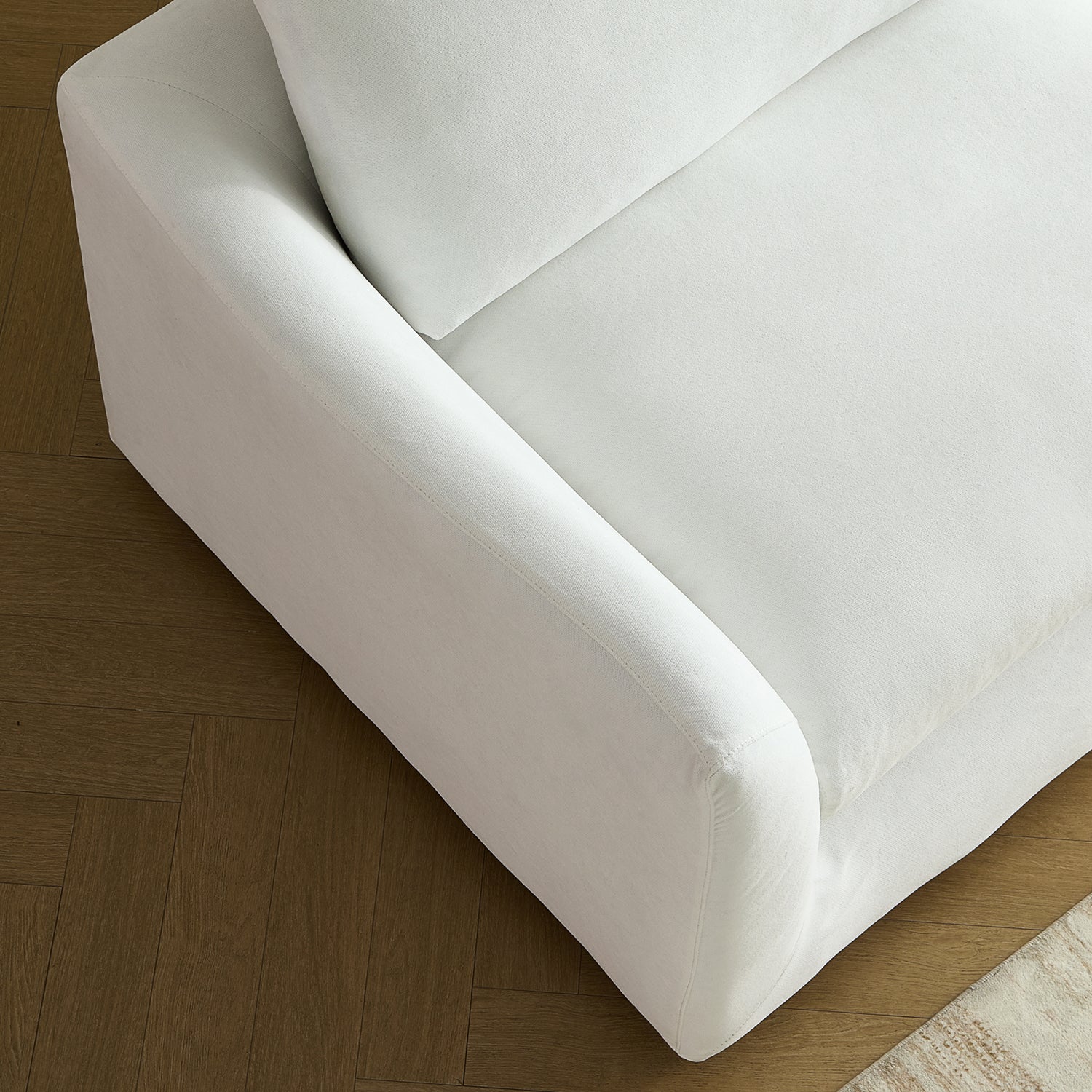Feathers Sectional Couch Chaise Lounge 88-170 Inches