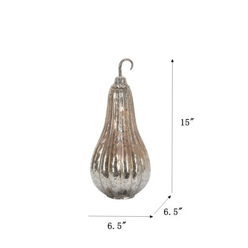 Foil Mercury Glass Gourd – Fall Harvest Thanksgiving Decor