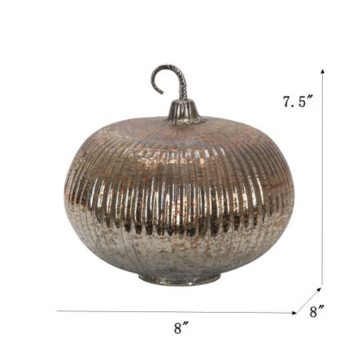Foil Mercury Glass Pumpkin – Harvest Festival Table Decor