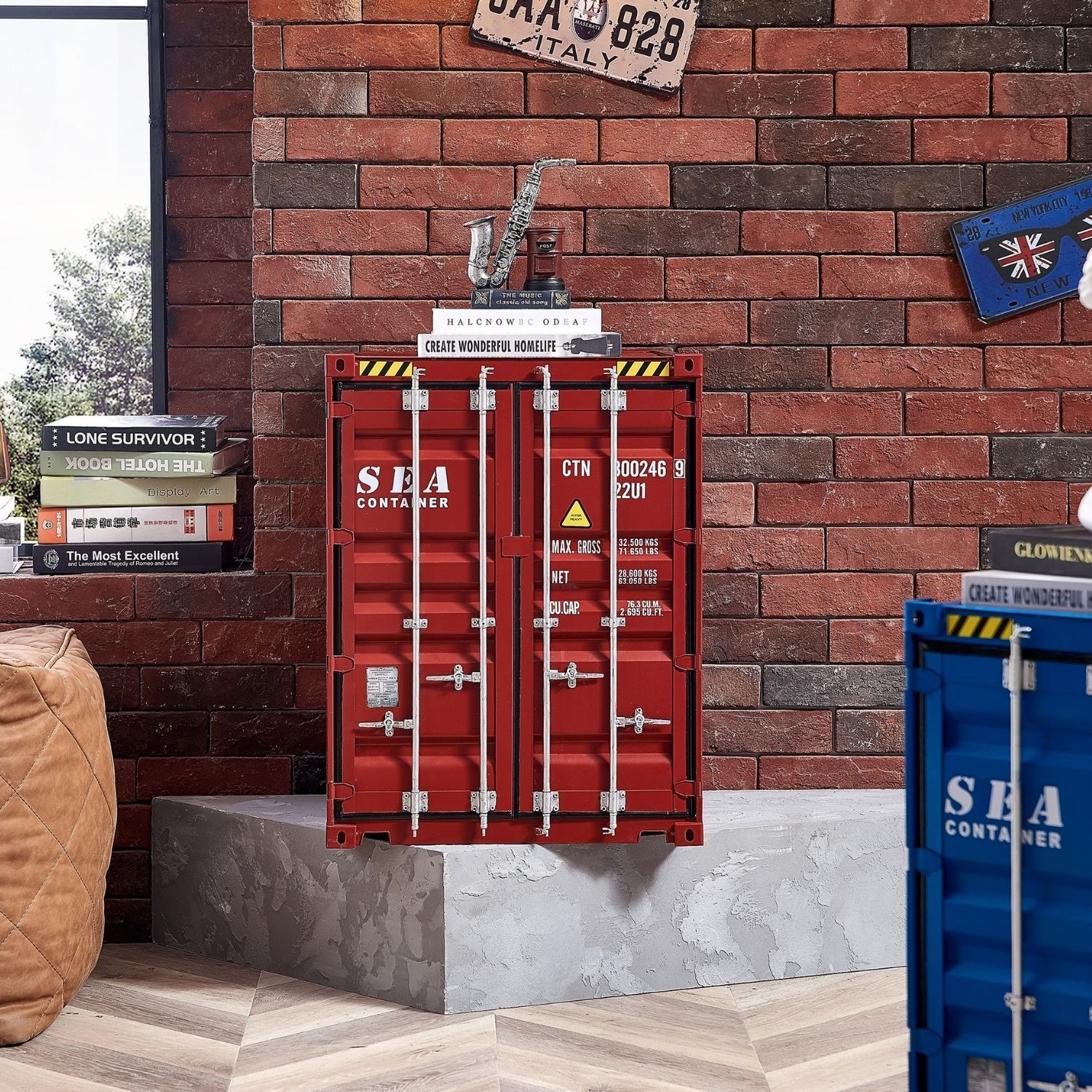 Cargo Cabinet Storage Foundry Red