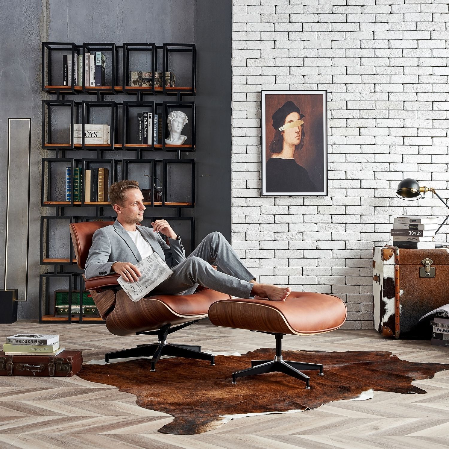 Hadley Chair with Ottoman Chair Foundry