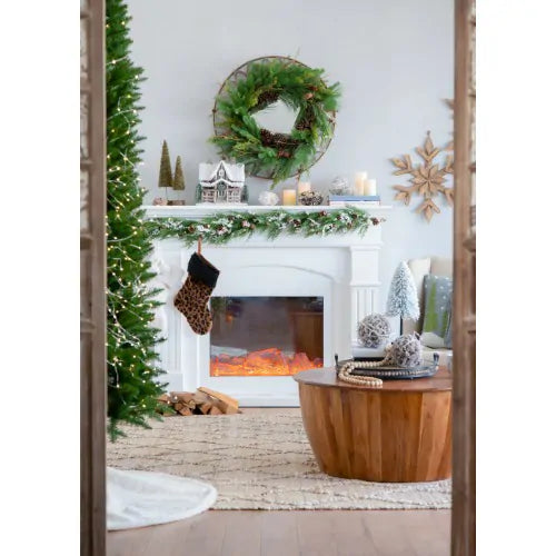 Frosted Christmas Ornaments Set of 4 Natural Sparkling Twig Balls