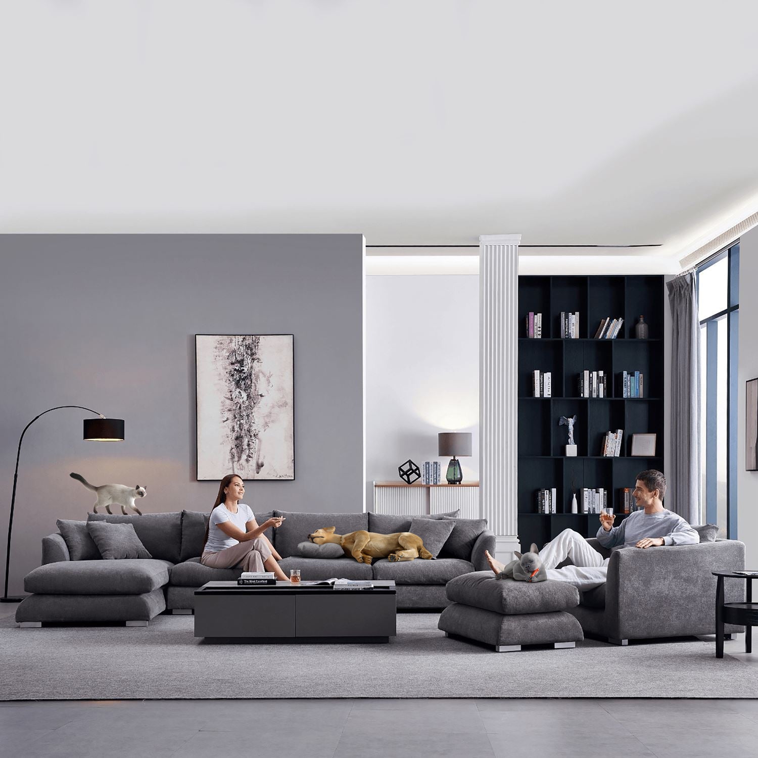 Feathers Room Set, Sofa, Mario Capasa | Valyou Furniture
