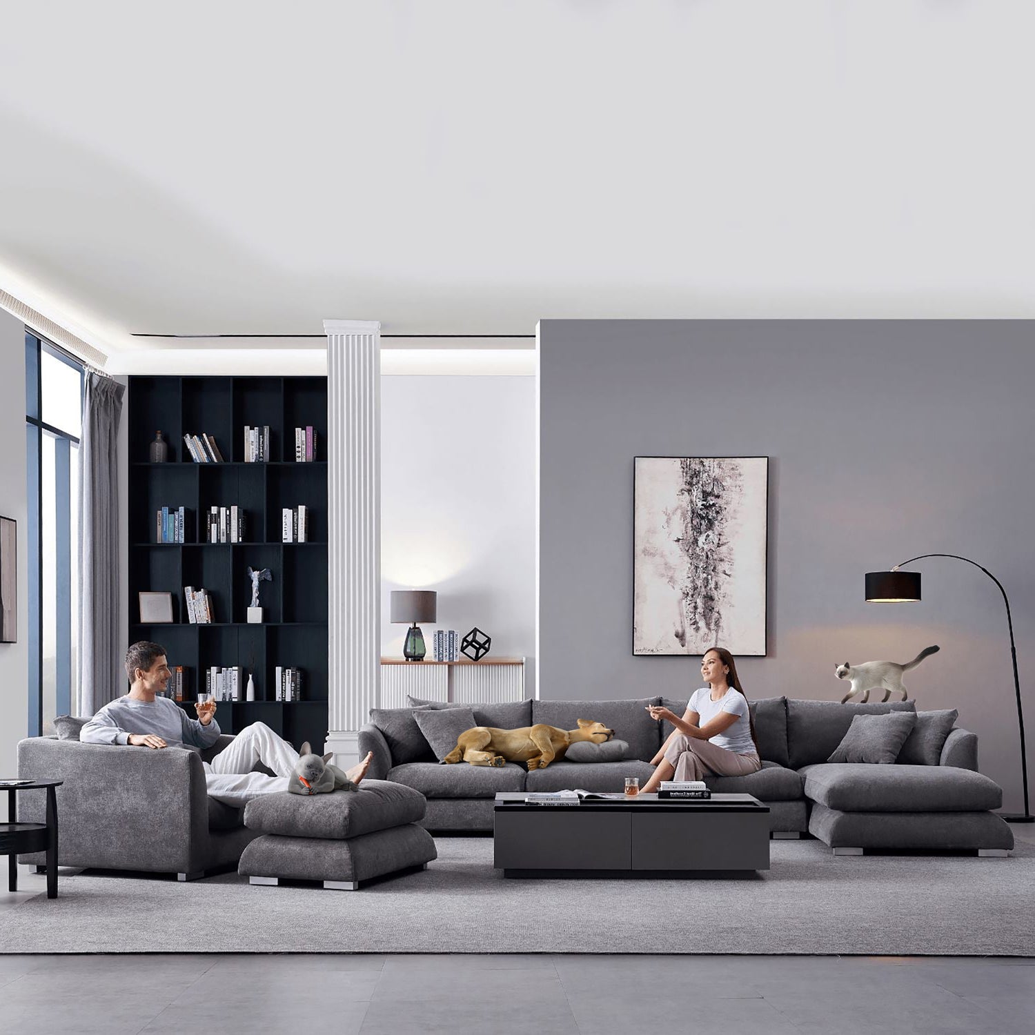 Feathers Room Set, Sofa, Mario Capasa | Valyou Furniture