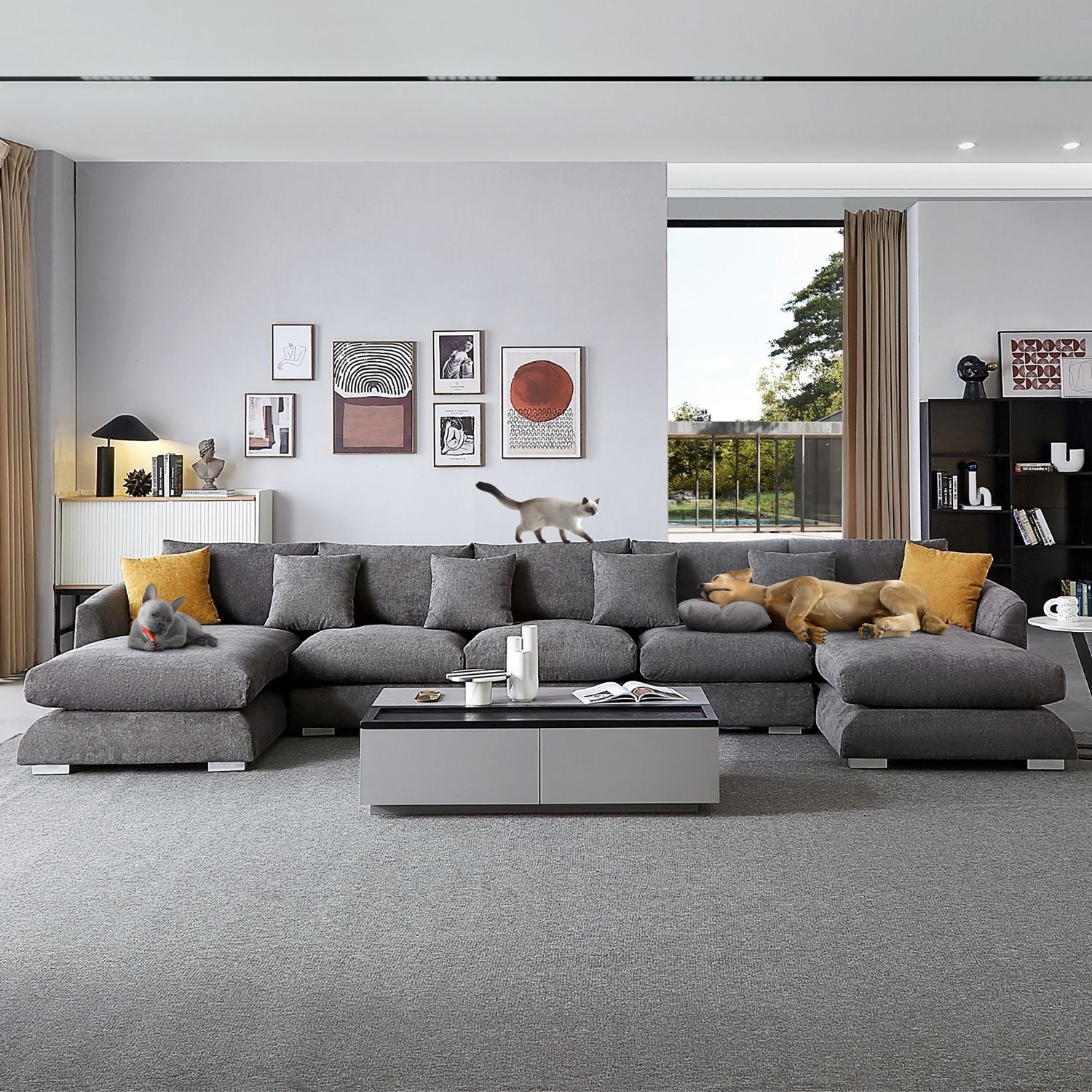 Feathers U-Sectional, sectional, Mario Capasa | Valyou Furniture 