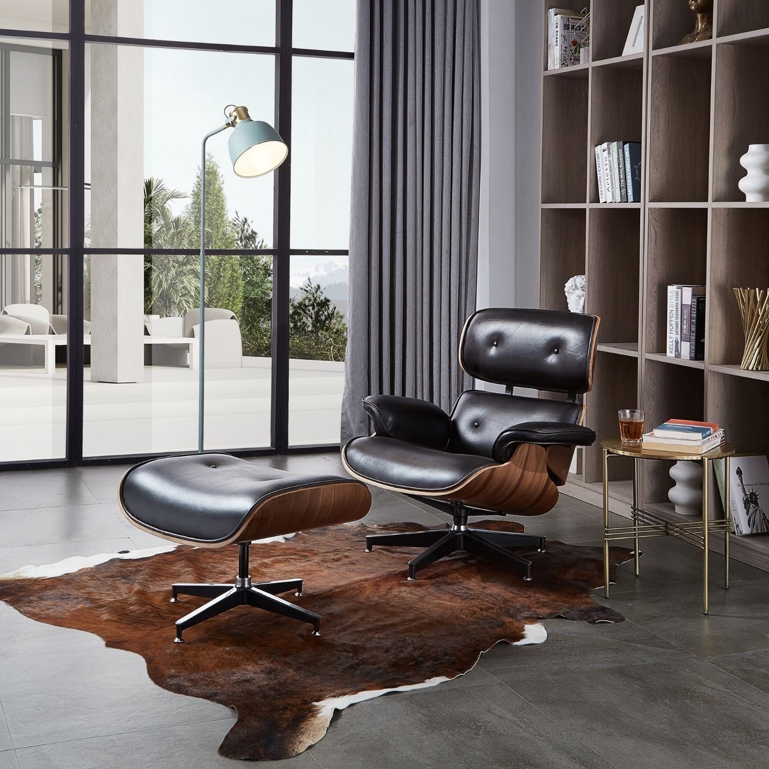 Hadley Chair with Ottoman Accent Chair Foundry