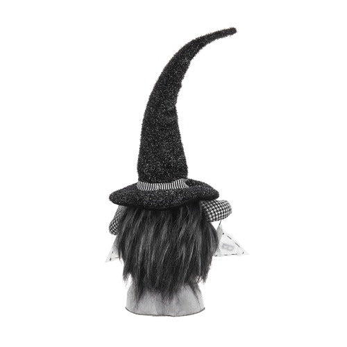 Halloween Decor Fabric Black Gnome with 'Boo' Banner