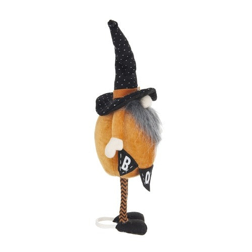 2 Pics Fabric Standing Orange Gnome Holding Banner