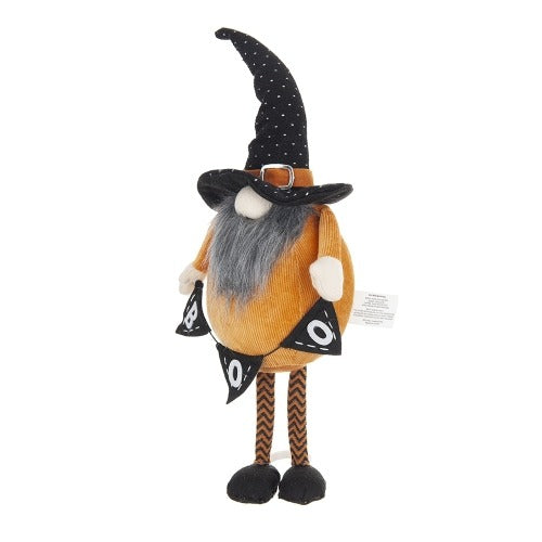 2 Pics Fabric Standing Orange Gnome Holding Banner