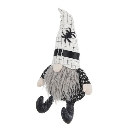 Halloween 2 Pics – Fabric Sitting Gnomes with White Hat & Spider