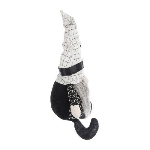 Halloween 2 Pics – Fabric Sitting Gnomes with White Hat & Spider