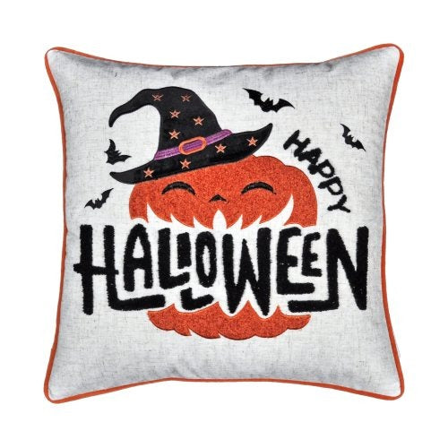 Halloween Pumpkin Witch Throw Pillow – Spooky Home Decor