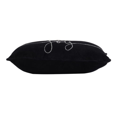 Halloween Velvet Pillows Set of 2 – Embroidered Joy & Snowflake
