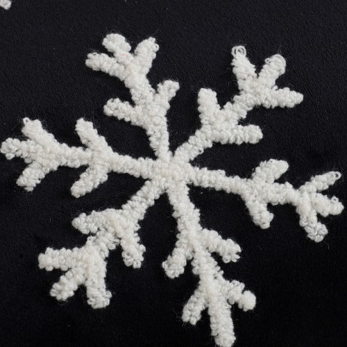 Halloween Velvet Pillows Set of 2 – Embroidered Joy & Snowflake
