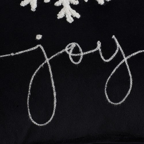 Halloween Velvet Pillows Set of 2 – Embroidered Joy & Snowflake