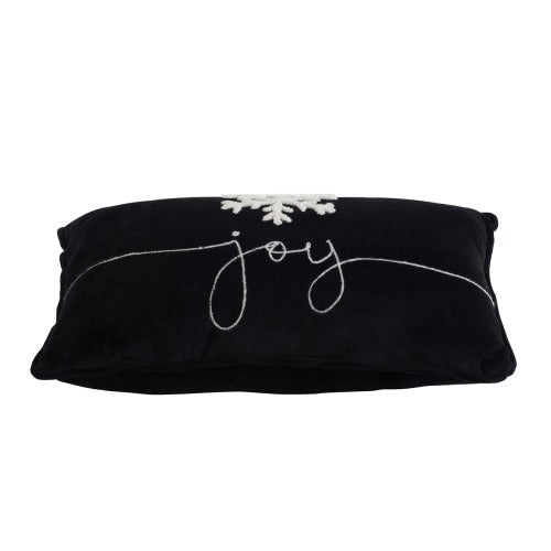 Halloween Velvet Pillows Set of 2 – Embroidered Joy & Snowflake