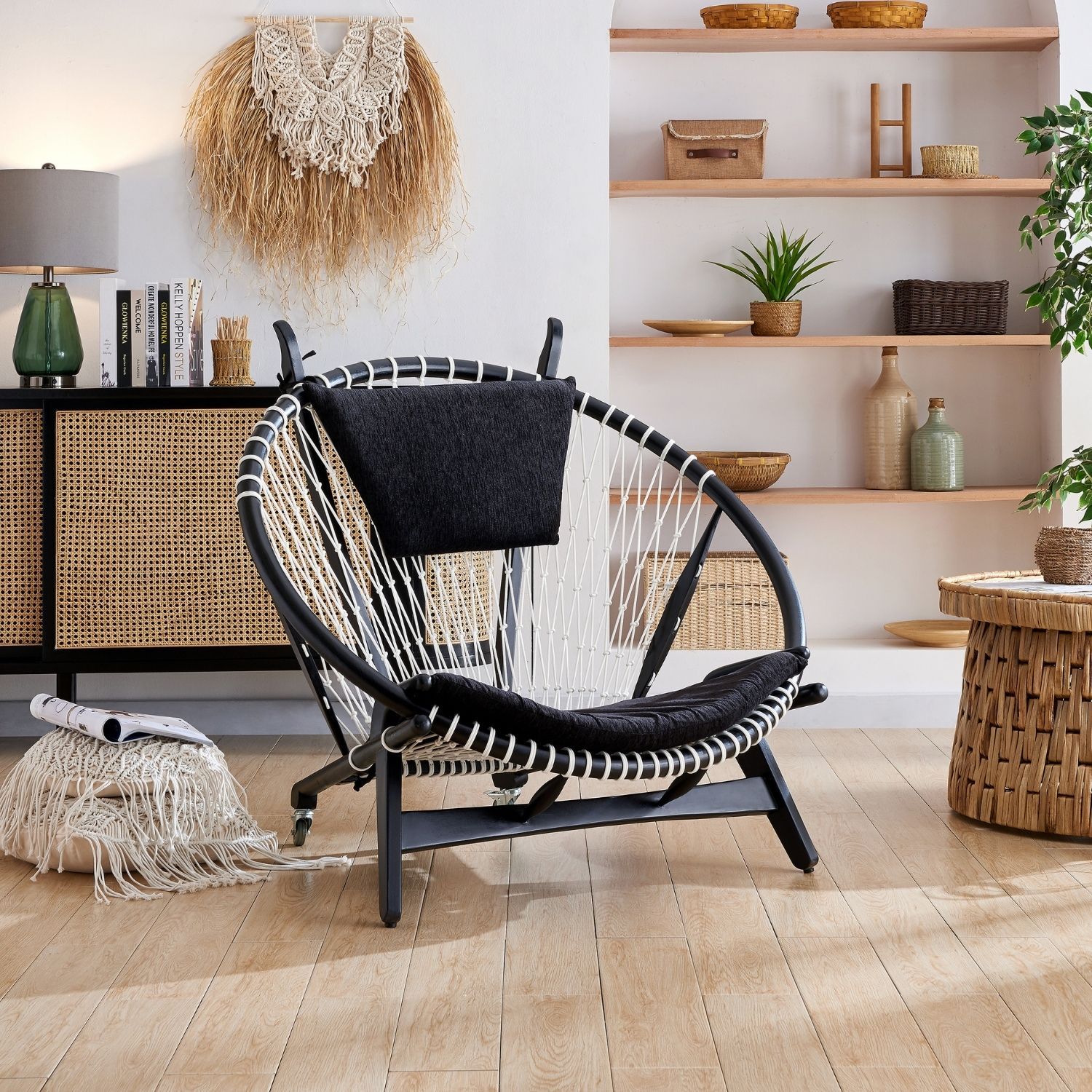 Bohemian Scent Chair Lemons & Me Black