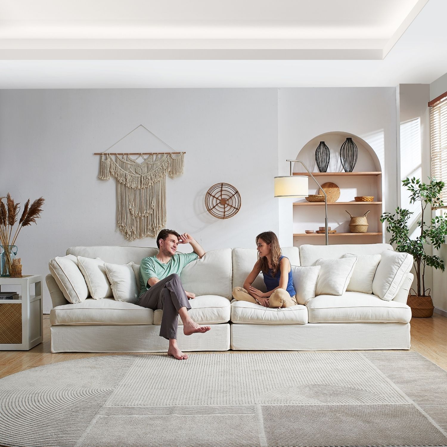 Chubby Sofa Sofa Lemons & Me 6 Seater White linen