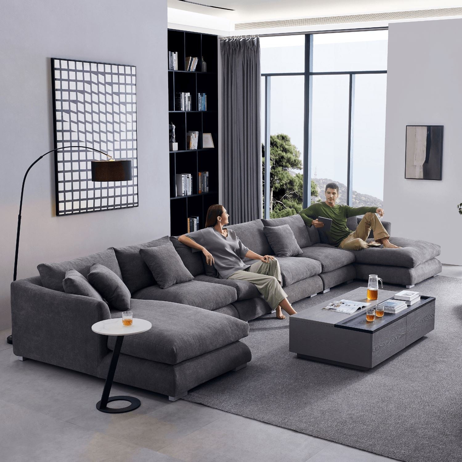 Feathers U-Sectional, sectional, Mario Capasa | Valyou Furniture