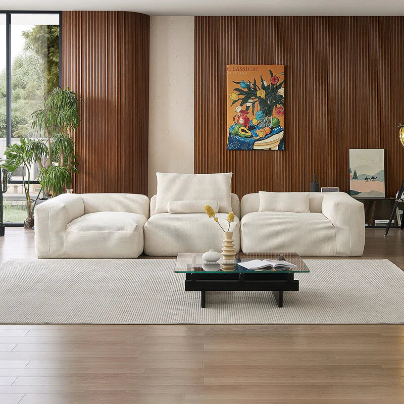 Mellow Closed Sectional 3-Seater