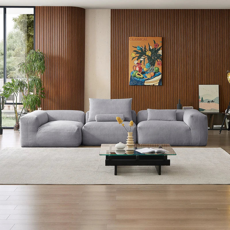 Mellow Closed Sectional 3-Seater
