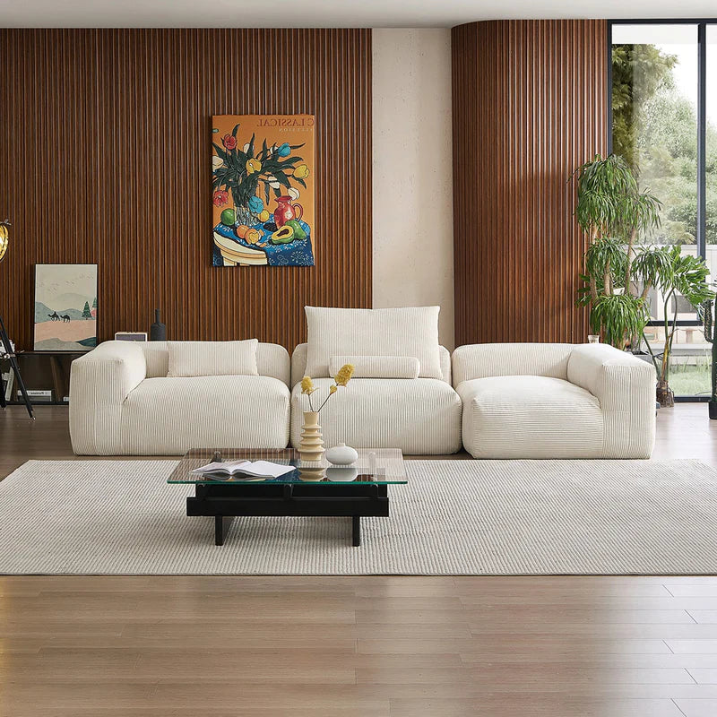 Mellow Closed Sectional 3-Seater