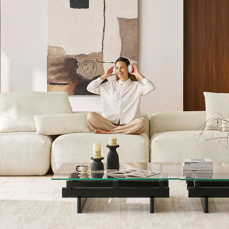 Mellow Closed Sectional 3-Seater