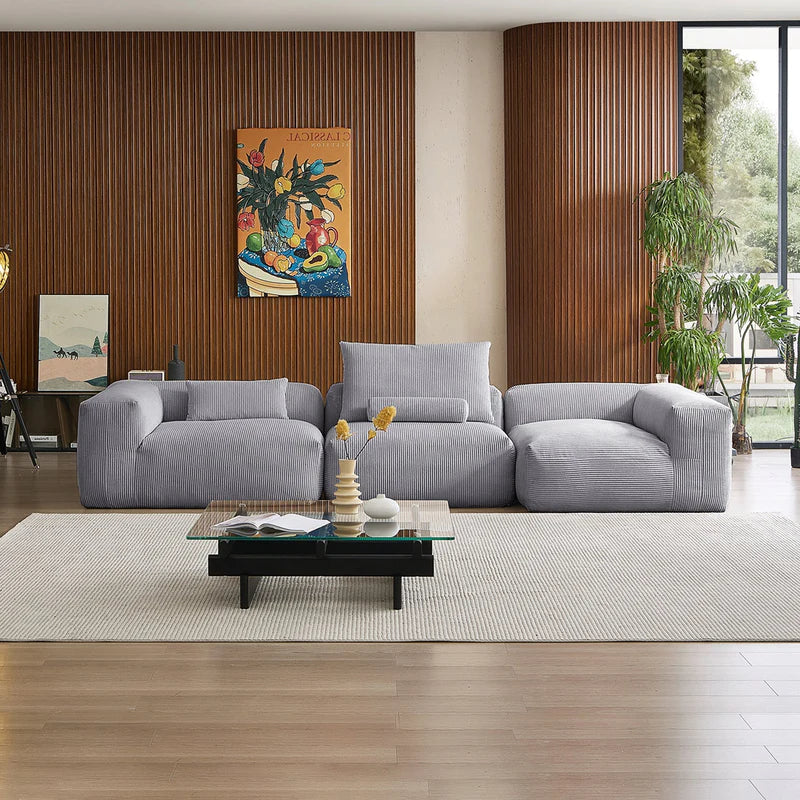 Mellow Closed Sectional 3-Seater