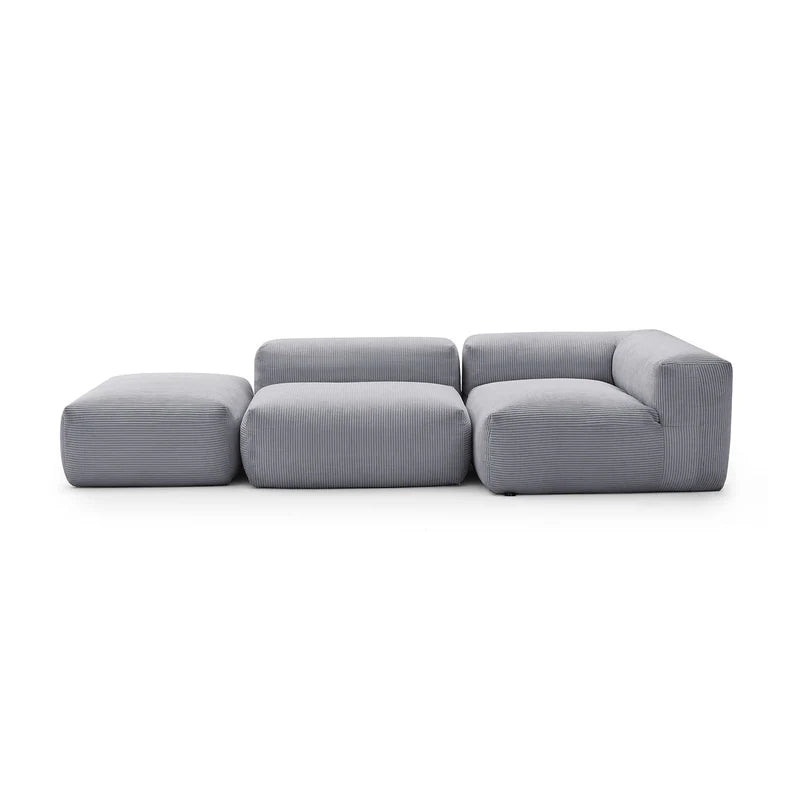 Mellow Sectional Open Couch with Ottoman