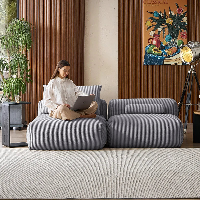 Mellow Open Sectional Armless Loveseat