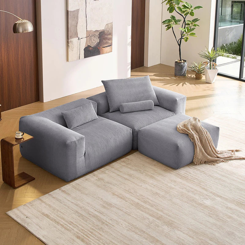 Mellow Loveseat Sectional with Ottoman