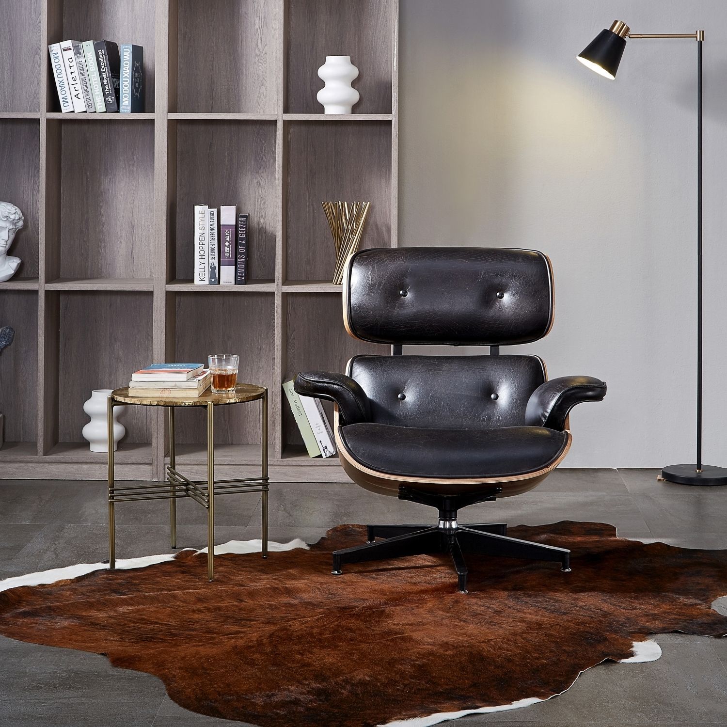 Hadley Chair with Ottoman Accent Chair Foundry