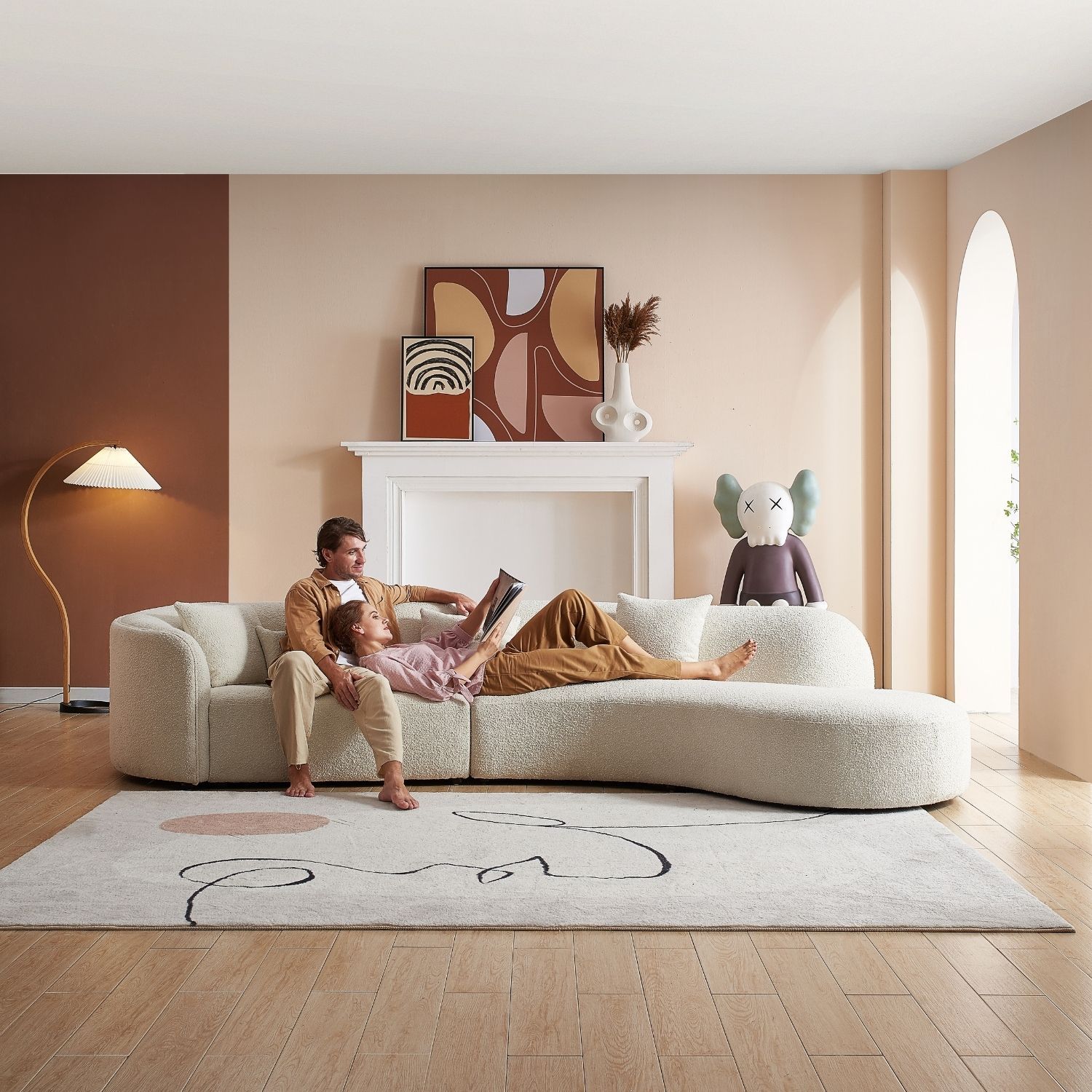 The Adara Sofa Milozze Boucle White