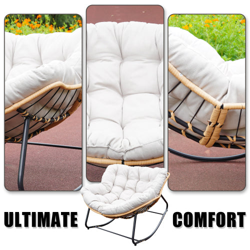 Modern Patio Egg Rocking Chair For Outdoor and Bedroom Living Room