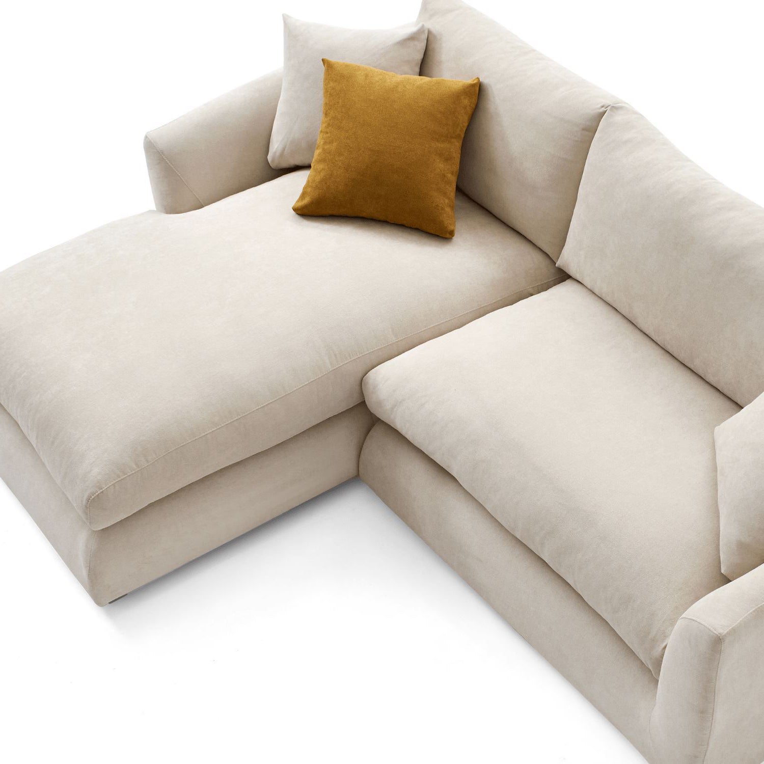 Feathers Sectional Couch Chaise Lounge 88-170 Inches