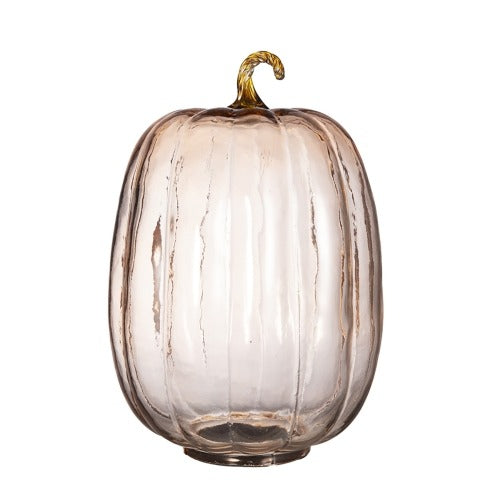 Glass Pumpkin Ornament – Orange Fall & Thanksgiving Decor