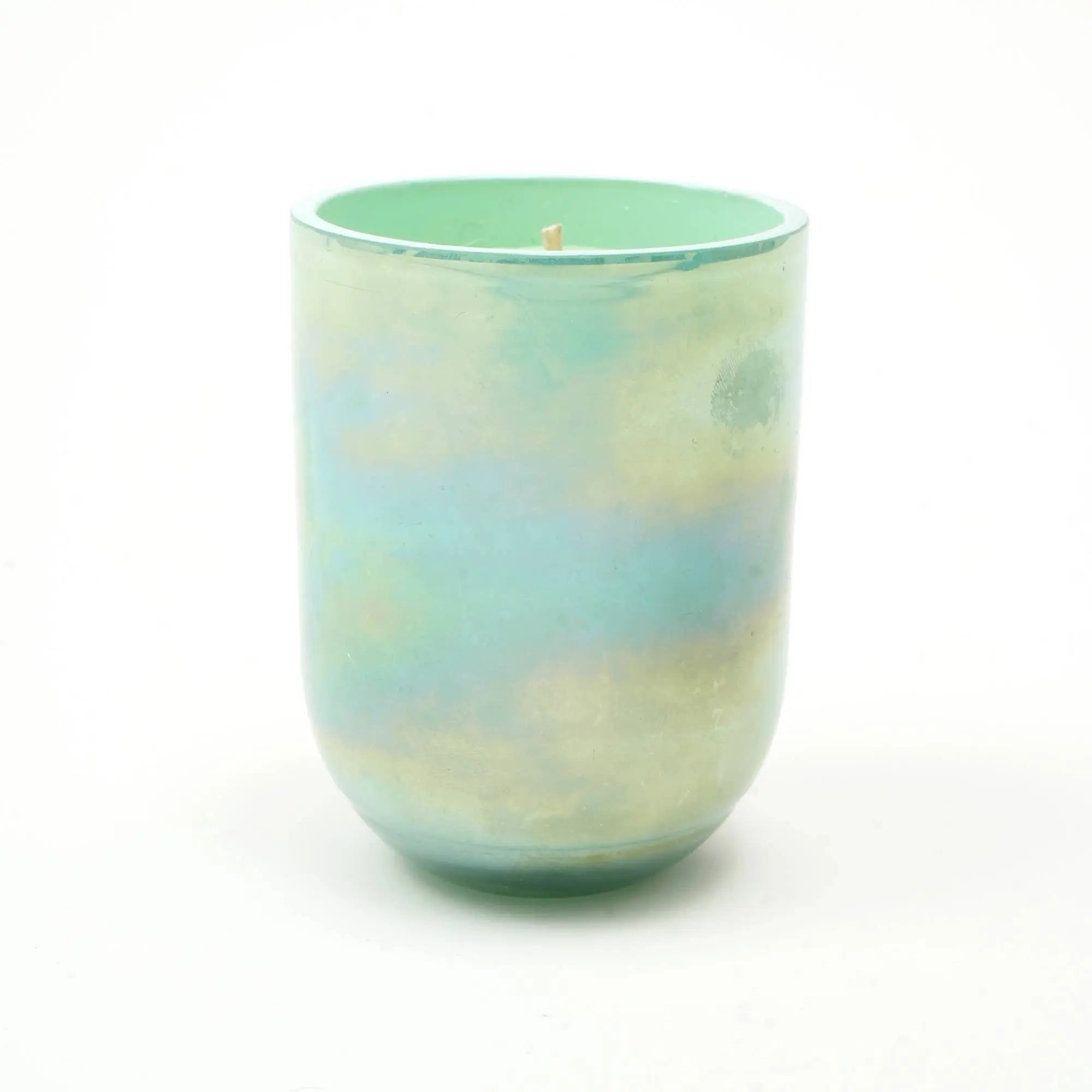Pastel Glow Scented Wax Candle Blue Elegant