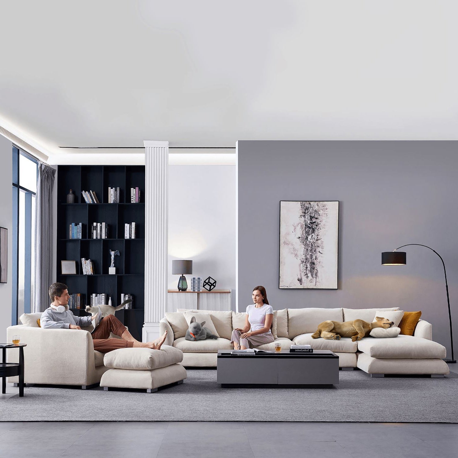 Feathers Room Set, Sofa, Mario Capasa | Valyou Furniture