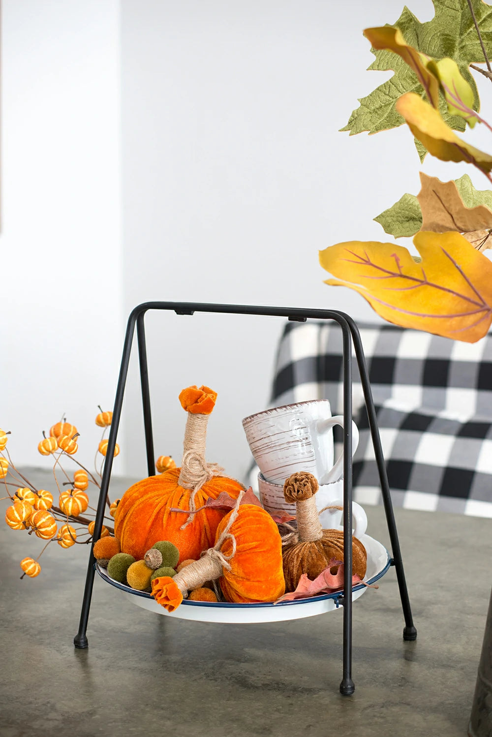 Pumpkin Ornament Set of 6 Thanksgiving Holiday Decor