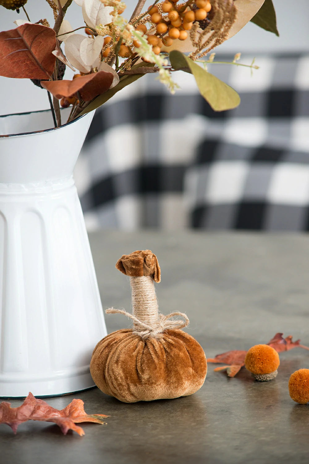 Pumpkin Ornaments Set of 6 for Fall, Thanksgiving & Harvest Festival