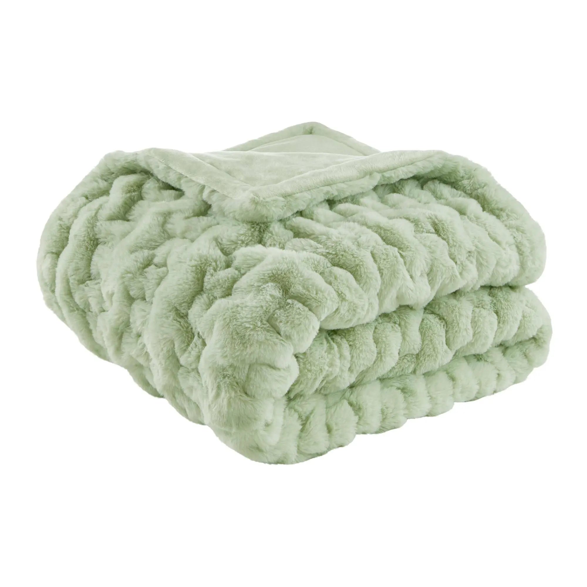 Ruched Fur Throw