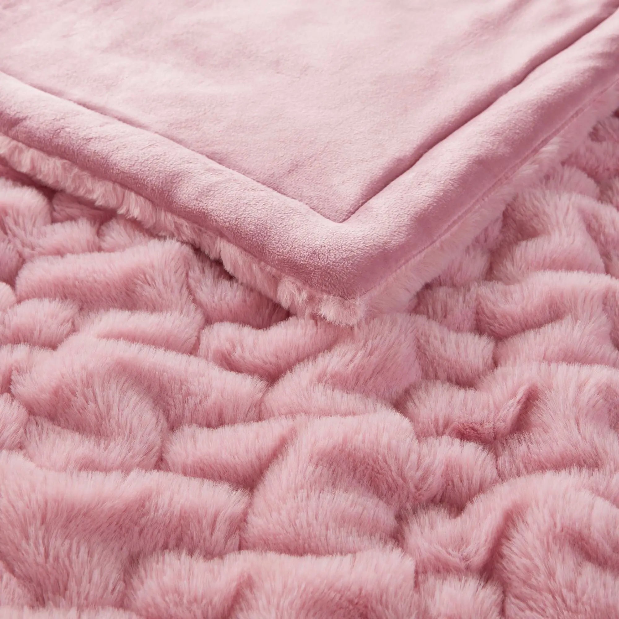 Ruched Fur Throw