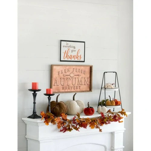 Set of 4 Velvet Pumpkins Mesh Bag ¨C Fall & Thanksgiving Decor